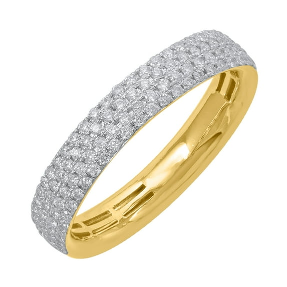 1/3 Carat Round Diamond Wedding Band Ring in 10K Yellow Gold (Ring Size 11.25)