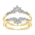 thumbnail image 1 of AFFY 1/3 Carat Round White Natural Diamond Engagement Wrap Flower Ring In 14K Solid Yellow Gold-Ring Size-8.5, 1 of 1