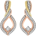 thumbnail image 1 of 1/3 Carat T.W. Diamond 10kt Two-Tone Twist Earrings, 1 of 2