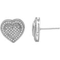 thumbnail image 1 of 1/3 Carat T.W. Diamond 10kt White Gold Heart-Shape Fashion Earrings, 1 of 1