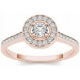thumbnail image 1 of 1/3 Carat T.W. Diamond Single Halo 10kt Rose Gold Engagement Ring, 1 of 1