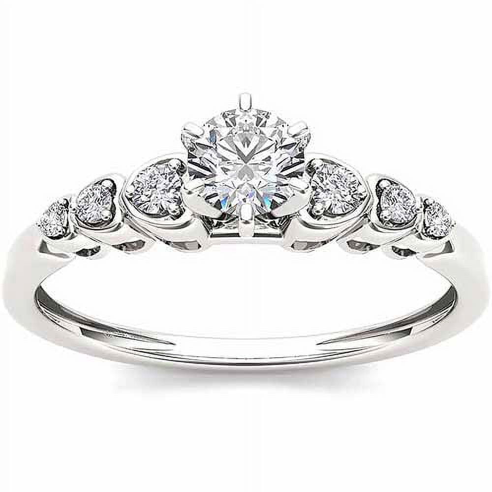 1/3 Carat T.W. Diamond Solitaire 10kt White Gold Engagement Ring
