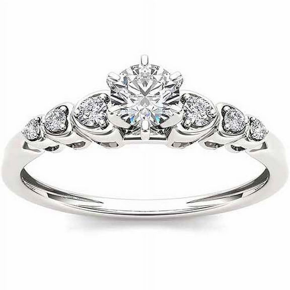 1/3 Carat T.W. Diamond Solitaire 10kt White Gold Engagement Ring