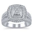 thumbnail image 1 of 1/3 Carat T.W. JK-I2I3 Forever Bride - Limited Edition diamond cushion in sterling silver , Size 7, 1 of 1