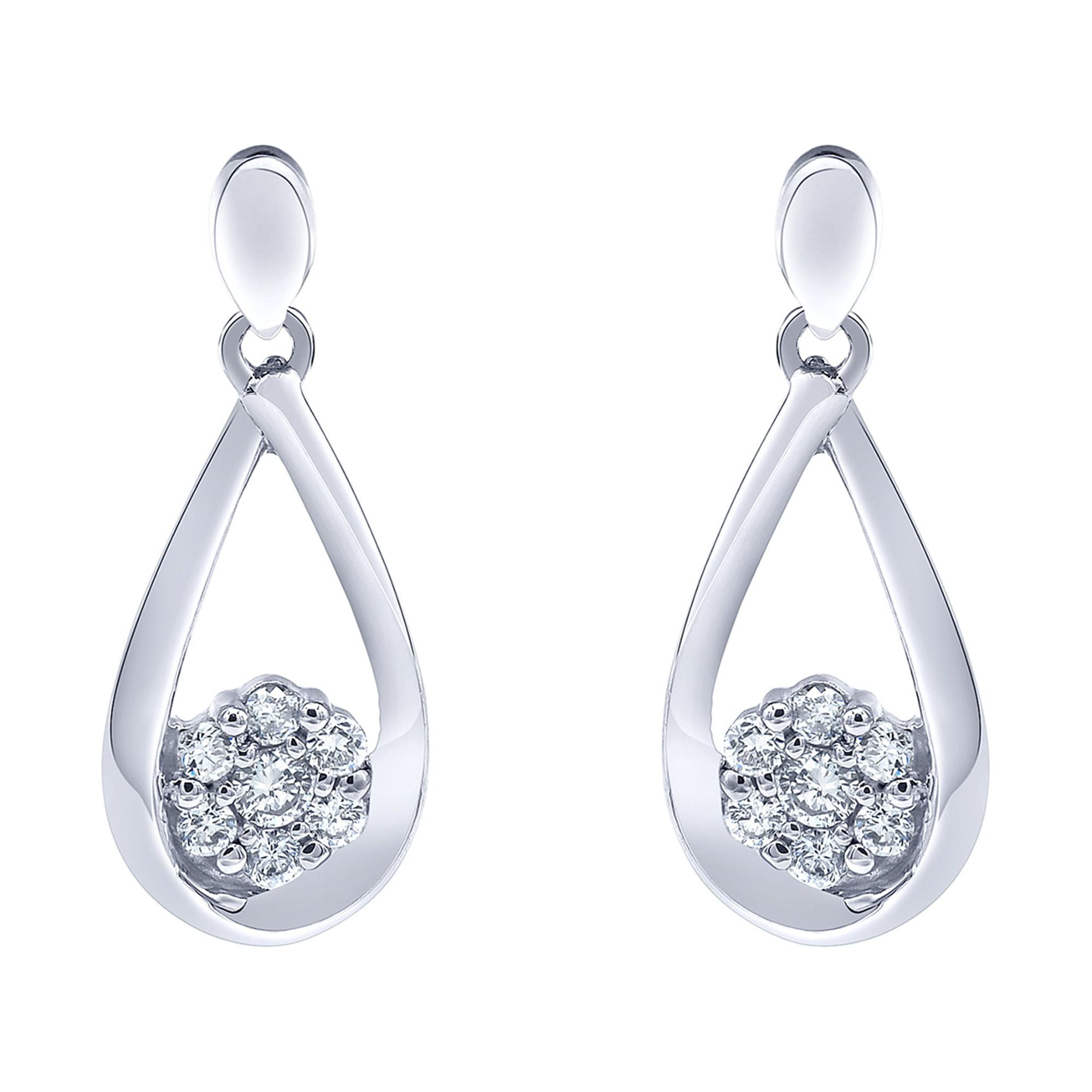 Buy Kushal's Fashion Jewellery Rose Gold Plated Cubic Zirconia Teardrop  Shaped Drop Earrings - Earrings for Women 24129164 | Myntra
