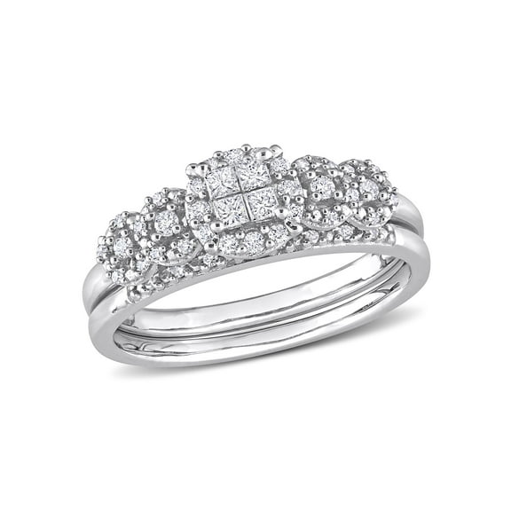 Everly Women's Diamond 10k White Gold Bridal Set