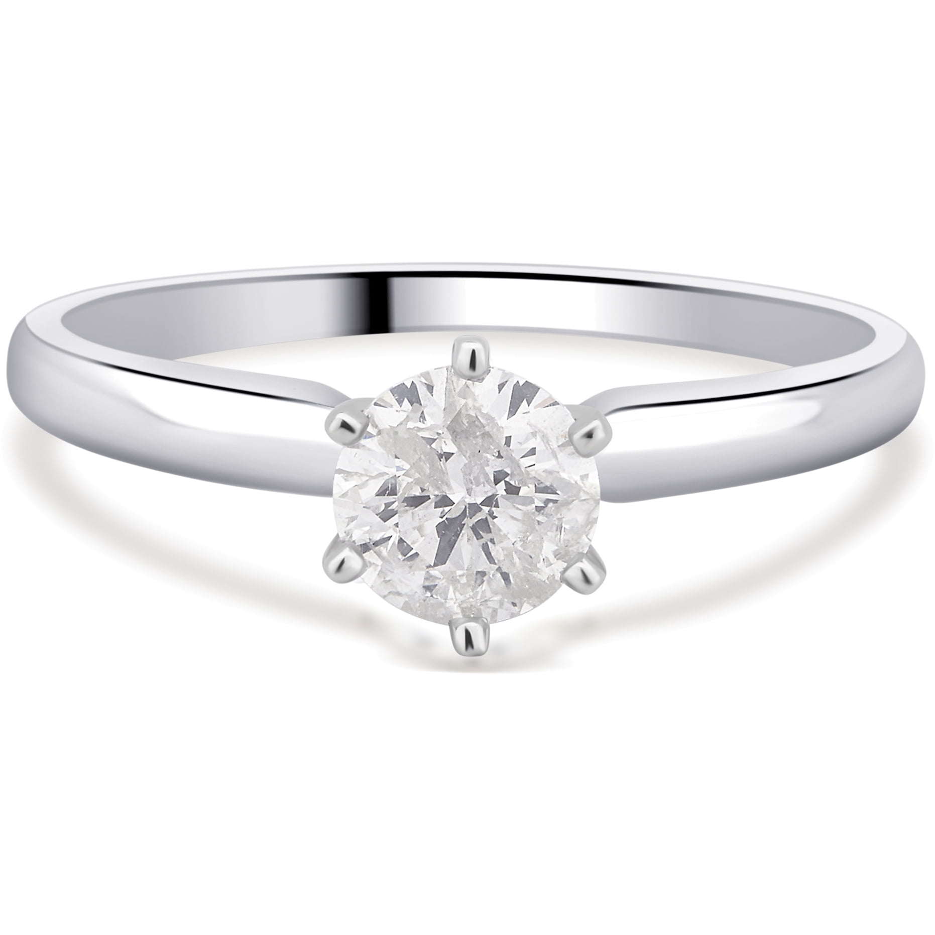 1/3 Carat T.w. Round Diamond 14k White G