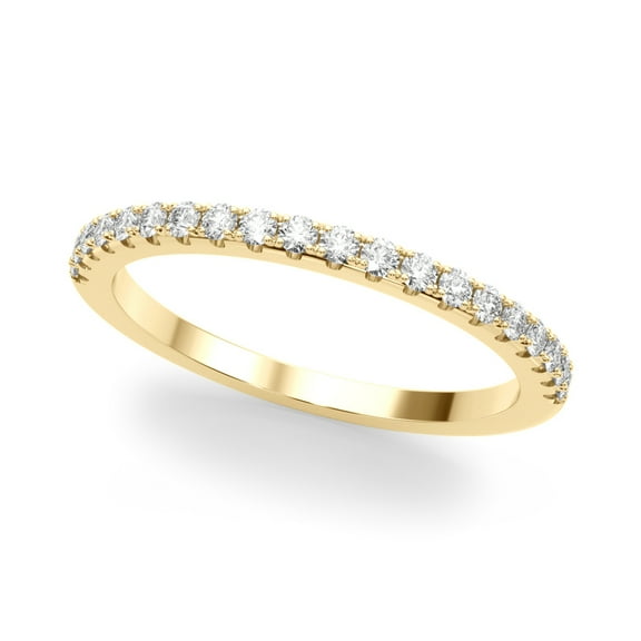 1/3 Ct FG/VVS1 Round Diamond Wedding Engagement Band In 14K Yellow Solid Gold