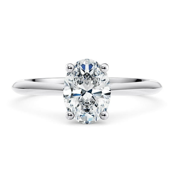 1.3 Ct Oval Cut Moissanite Solitaire Engagement Ring for Women in 925 Sterling Silver