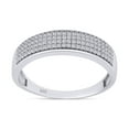 thumbnail image 1 of 1/3 Ct Round Cut Lab Created Moissanite Diamond Mens Wedding Band Ring In 14K White Gold Plated Sterling Silver(G-H Color,VVS1 Clarity,0.33 Cttw)-6, 1 of 9