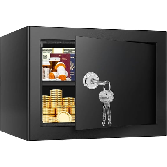 1.3 Cubic Feet Fireproof Safe Box with Key Lock and Removable Shelf Bestseling