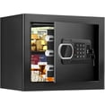 thumbnail image 1 of 1.3 Cubic Foot Small Home Fireproof Safe, Personal Safe with Electronic Keypad and Spare Keys, Waterproof and Fireproof Home Safe, with 3 Removable Shelves, Fireproof File Box for Cash, 1 of 3