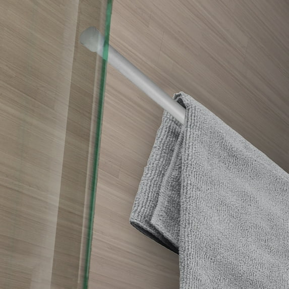 1/3" Dia Adjustable 12" to 20" Spring Tension Rod in White (Set of 2),(SPT03-12-1)