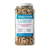1"- 3" Fresh Water Freeze Dried Fish for Piranha, Large Fish, Turtles, Cats, Sugar Glider, Marmosets, Chinchillas, Squirrels, Hamsters…1-lb & 4oz Lg Jar