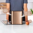 thumbnail image 1 of 1.3 Gallon Copper Slim Stainless Steel Pedal Trash Can – Soft Close for Narrow Spaces, 1 of 5
