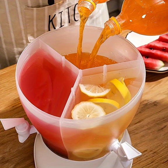 1.3 Gallon Party Beverage Dispenser with 3 Nozzle Systems | Suitable for Weddings, Parties, Homes, and Kitchens, Plastic