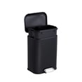 thumbnail image 1 of 1.3 Gallon Trash Can with Lid, 5L Fingerprint Proof Stainless Steel Kitchen Trash Can with Removable Inner Bucket and Lid Soft Close, Pedal Rubbish Binfor Home, Kitchen, Office（Black）, 1 of 7