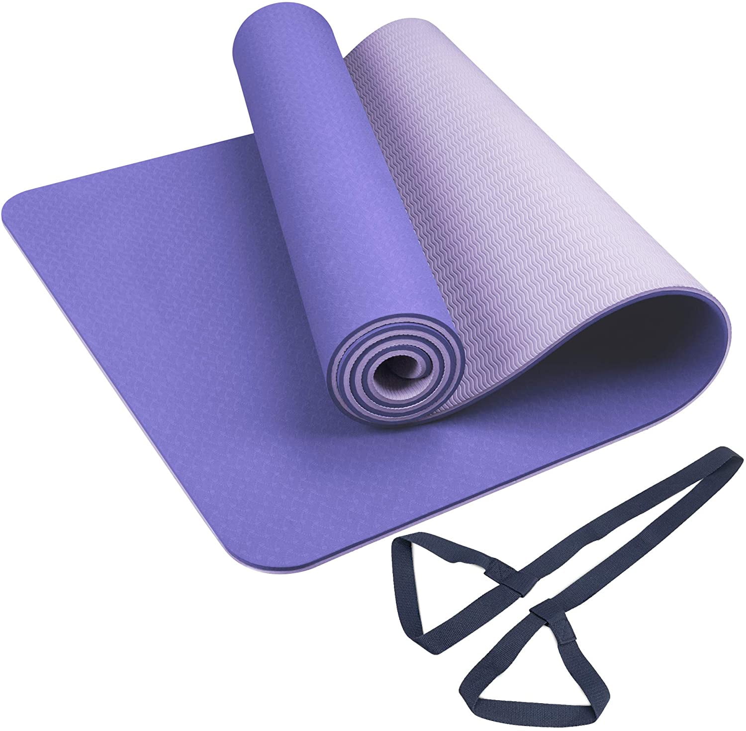 1/3 Inch (8mm) Extra Thick Exercise Workout Yoga Mat with Carrying