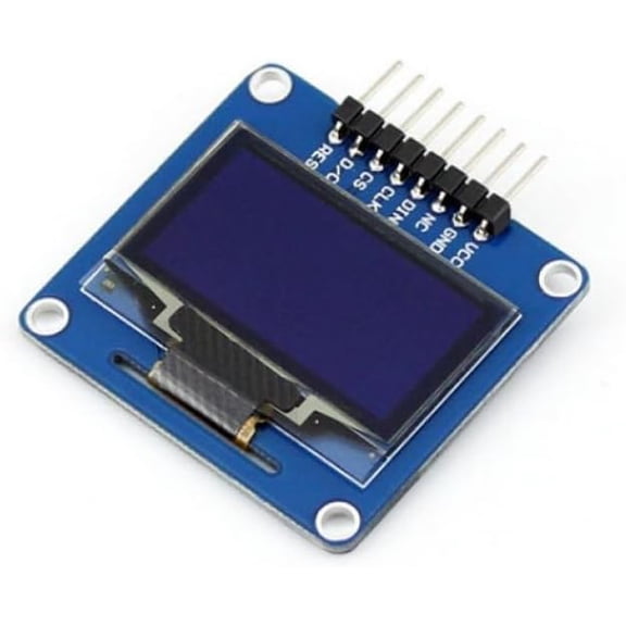 1.3 Inch OLED Display Module with Curved Pin Header for Microcontroller and Development Board, Ideal for DIY IoT and Electronics Projects SKU-10444