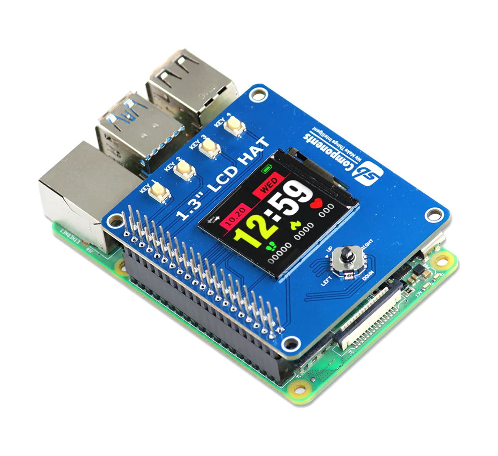 1.3” LCD HAT For Raspberry Pi - Walmart.com