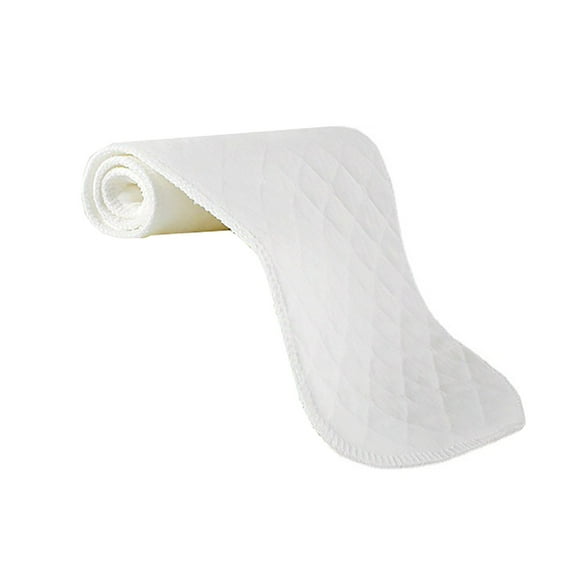 1*3-Layer Diaper*5 Cotton 3 Layer Washable Cloth Soft Flat Fold Cloth for Burp Cloths Reusable for Newborn Toddlers