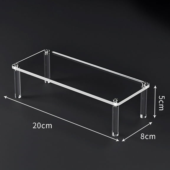 1-3 Layers Acrylic Display Stand Perfume Figurine Transparent Storage Rack Single Layer 20cm