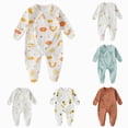 thumbnail image 1 of 1-3 Months Newborn Baby Boys Halloween Set Long Sleeved Bodysuits Vest Hat Set Jumpsuit Romper Newborn Baby Pajamas Cotton Infant Sleepers Green, 1 of 8