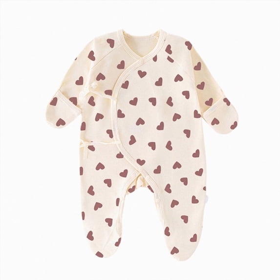 1-3 Months Newborn Preemie Sleeping Pajamas Baby Casual Long Sleeve Bodysuit Toddler & Infant Boy's Girl's Comfortable Clothing Purple Rompers Baby Gift