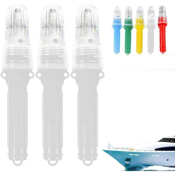 1/3 PCS Boat Flares for Boating, 2025 Upgrade Boat Flares Coast Guard Approved Marine, Waterproof Emergency Signals for Fishing Nets, Boats Strobe Safety Lights Kit Navigation Lights