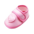 thumbnail image 1 of 1/3-Pack Baby Girls Shoes Heart Letter Print Non-Slip Soft Sole Cloth Crib Shoes First Walkers Princess Flats Wedding Dresses Shoes Valentines Day Gift 0-18 Months, 1 of 8