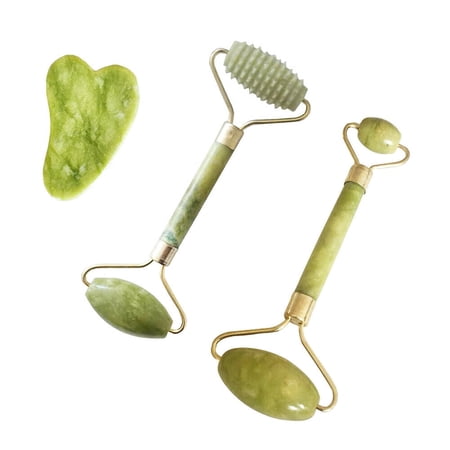 1-3 Pack Jade Roller Face Body Eye Kit Gua Sha Massager Tool Anti Aging Wrinkle