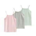thumbnail image 1 of 1/3 Pack Toddler Girls Undershirt Crop Tank Top, SILVERCELL 2-9T Kids Cotton Stretch Cami Tee Tops Basic Camisole, 1 of 8