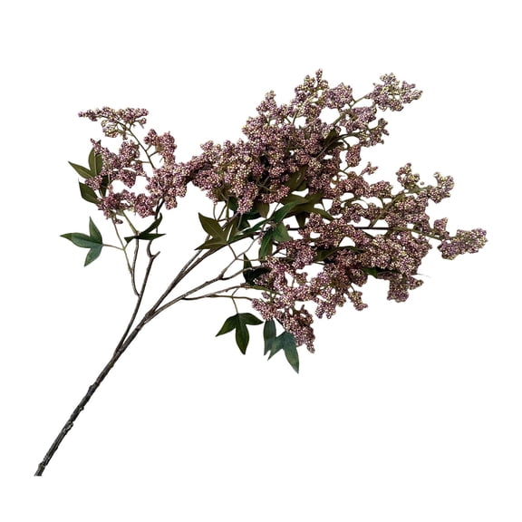 1-3 Pcs Artificial Purple Berry Stem 35 Inch Spring Faux Flowers Picks Branches Fake Realistic Sedum Stem Spray for Wedding Holiday Seasonal Farmhouse Home Decorations