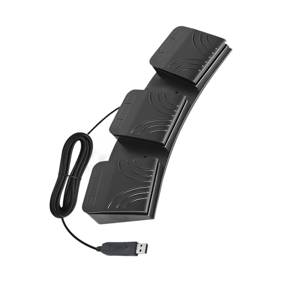 1. 3-Pedal USB Foot Programmable for PC Gaming & Office Macros
