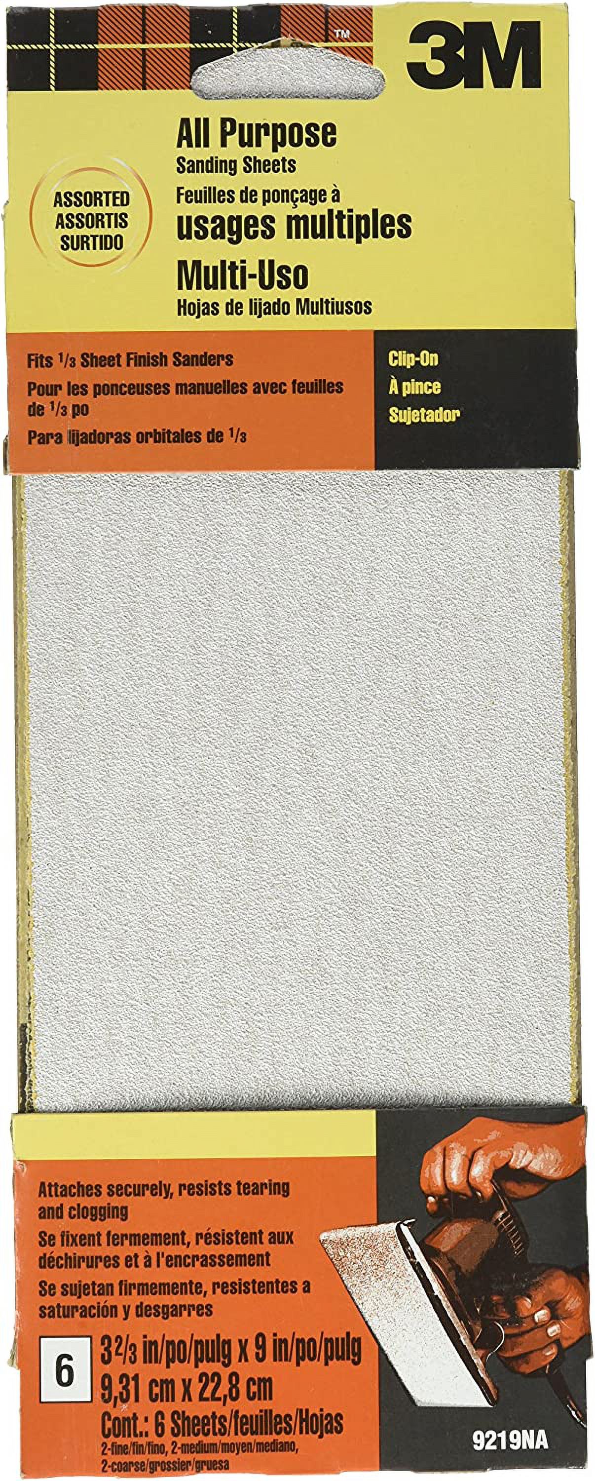 1/3 Sheet Power Sanding Sheets,No 9219, 3m
