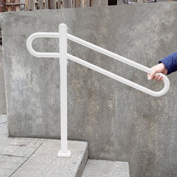 1-3 Step Stairs Safety Handrials, Metal Outdoor Stair Railing, Railings for Steps Fits Porch