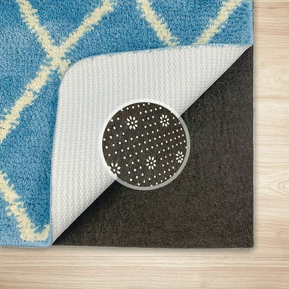 1/3" Thick Non Slip Area Rug Pad , ( Felt + Rubber ) Double Layers Carpet Mat , Reduce Noise Anti Skid Rug Grip Provides Protection for Tile and Hardwood Floors 2.5 x 9