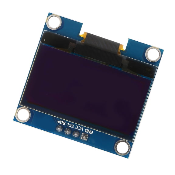 1.3" White Text OLED Module, I2C Communication, Self,Emissive, High Contrast, Perfect For Small Electronics Projects