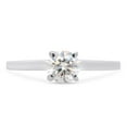 thumbnail image 1 of 1/3 ct. t.w Round Cut Lab Created Moissanite Diamond Solitaire Engagement Ring For Women In 14K White Gold Over Sterling Silver (G-H Color, VVS1 Clarity, 0.35 Cttw)-8.5, 1 of 7