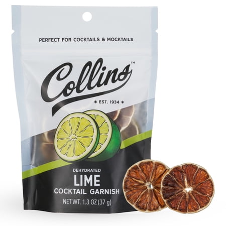 Collins Dehydrated Lime, Cocktail & Mocktail Garnish, 1.3 oz Set of 1