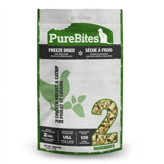 1.3 oz PureBites Chicken Breast and Catnip Freeze Dried Cat Treats
