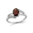 thumbnail image 1 of Gem & Harmony 1.30 Carat (Ctw) Garnet Oval Cut Ring in Sterling Silver for Women, 1 of 4