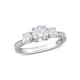 thumbnail image 1 of 1.30 Carat (Ctw) Lab-Created Three-Stone Moissanite Engagement Ring in 10K White Gold for Women, 1 of 6