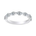 thumbnail image 1 of AFFY 1.30 Carat Marquise Shape White Natural Diamond Wedding Band Ring 18k Solid White Gold Ring Size-5, 1 of 1