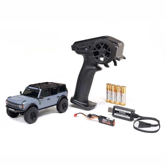 Axial 1/30 SCX30 Ford Bronco 4X4 RTR Brushed Rock Crawler Battery & Charger Included Gray AXI-2048T2