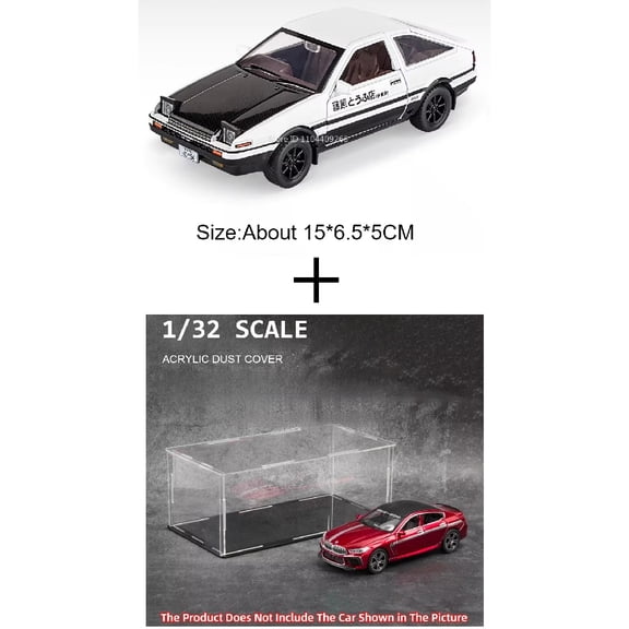 1:30 Scale Initial D AE86 Toy Car Model Alloy Body Rubber Tire Shock Absorption Pull Back Simulation Vehicles Boys Birthday Gift