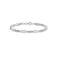 thumbnail image 1 of 1.30 carat (Ctw) Aquamarine Bracelet in Polished Sterling Silver, 1 of 5