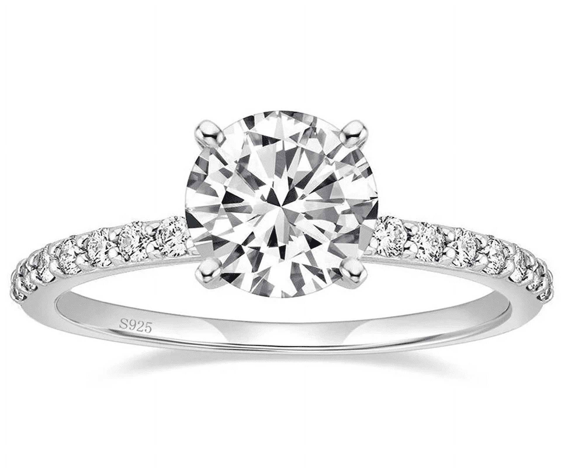 1.30 ct Vintage Moissanite Diamond Ring Plated White Gold Silver Ring