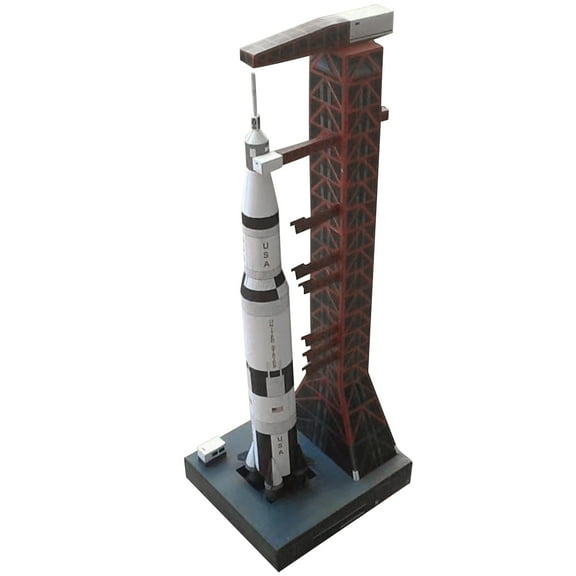 1:300 Scale USS Saturn V Rocket and Launch Pad DIY Handcraft PAPER MODEL KIT TAPDRA Spare Part