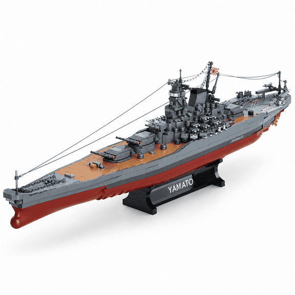 1:300 Scale Yamato Battleship Interlocking Block Building Set, 2569 Pieces